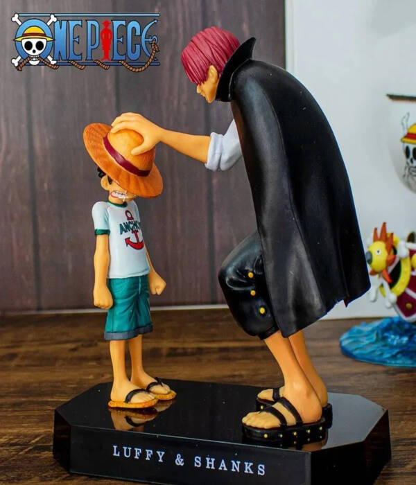 18cm One Piece Shanks Straw Hat Luffy Action Figure PVC Material