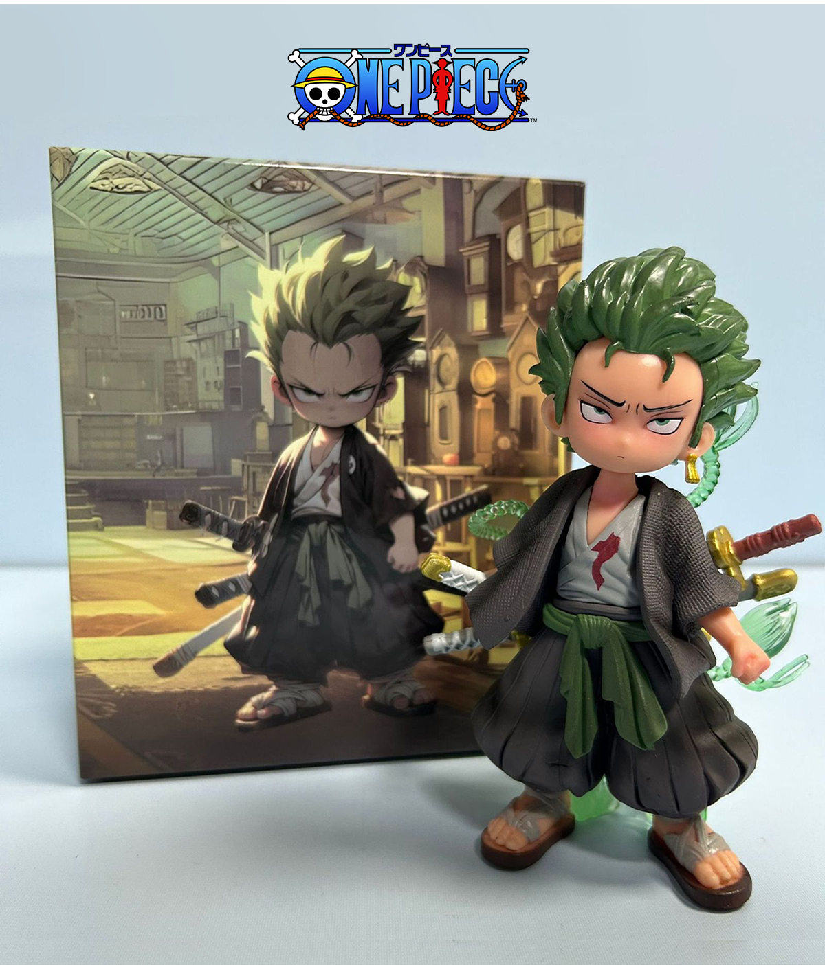 One Piece chibi Figures – 14.5 cm Roronoa Zoro , Yamato & Ace chibi Figures - Image 2