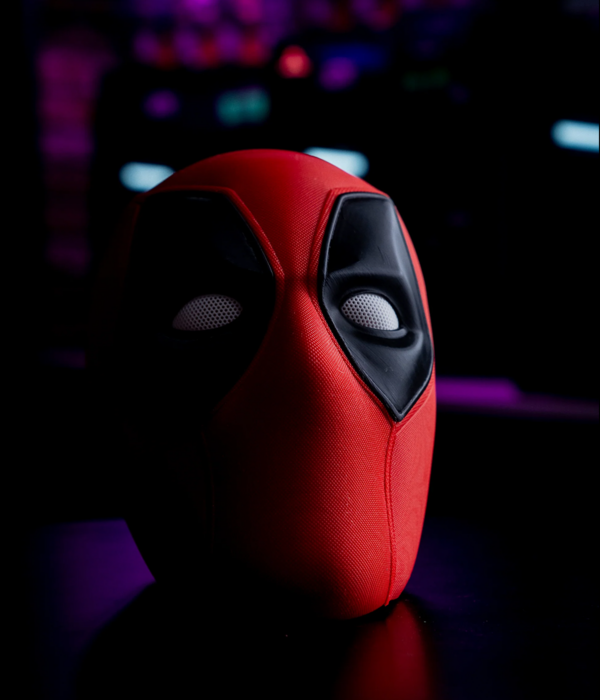 Deadpool Mask Movable Eye Mask Light Up Remote Ring Control