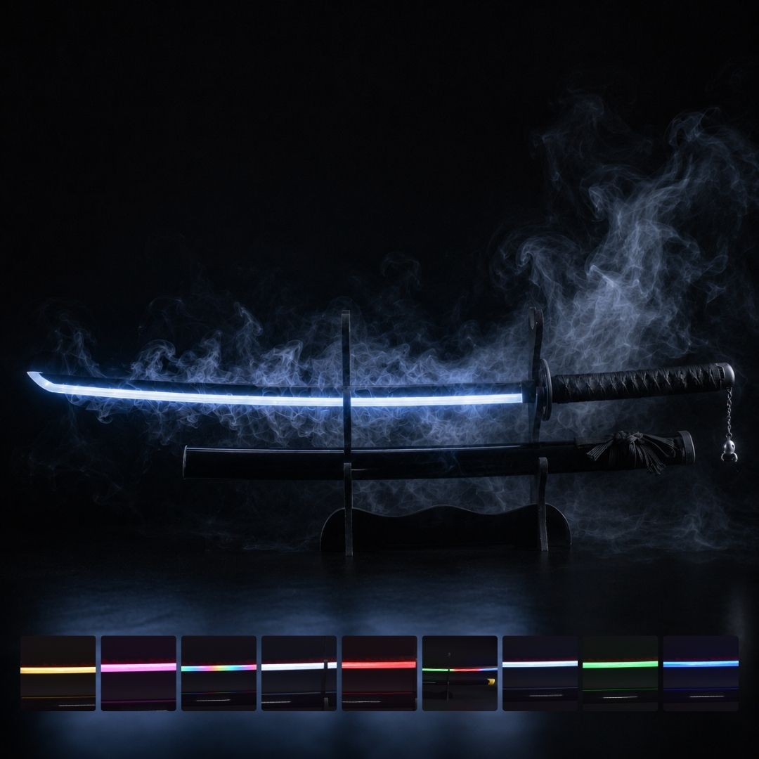 RGB Smoke Katana Sword – 104cm Multi-Color LED Glowing Blade